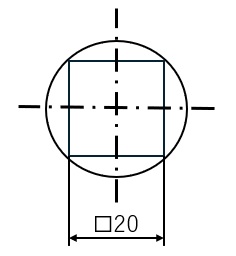 寸法補助記号☐の図面表記