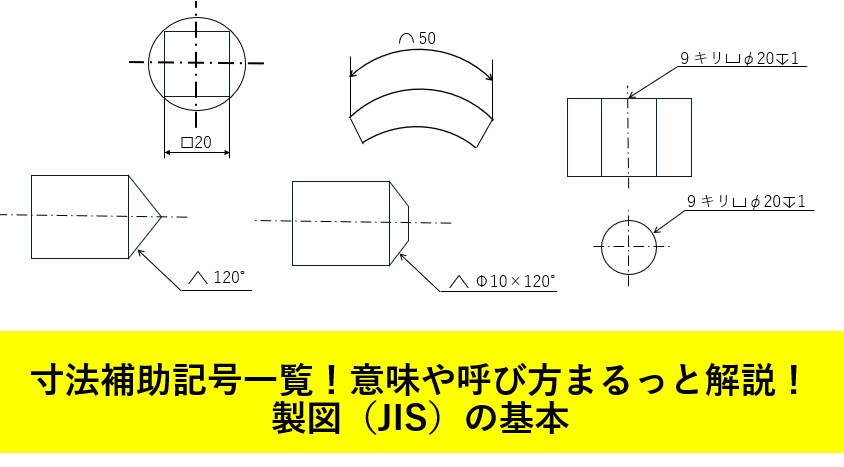 寸法補助記号一覧
